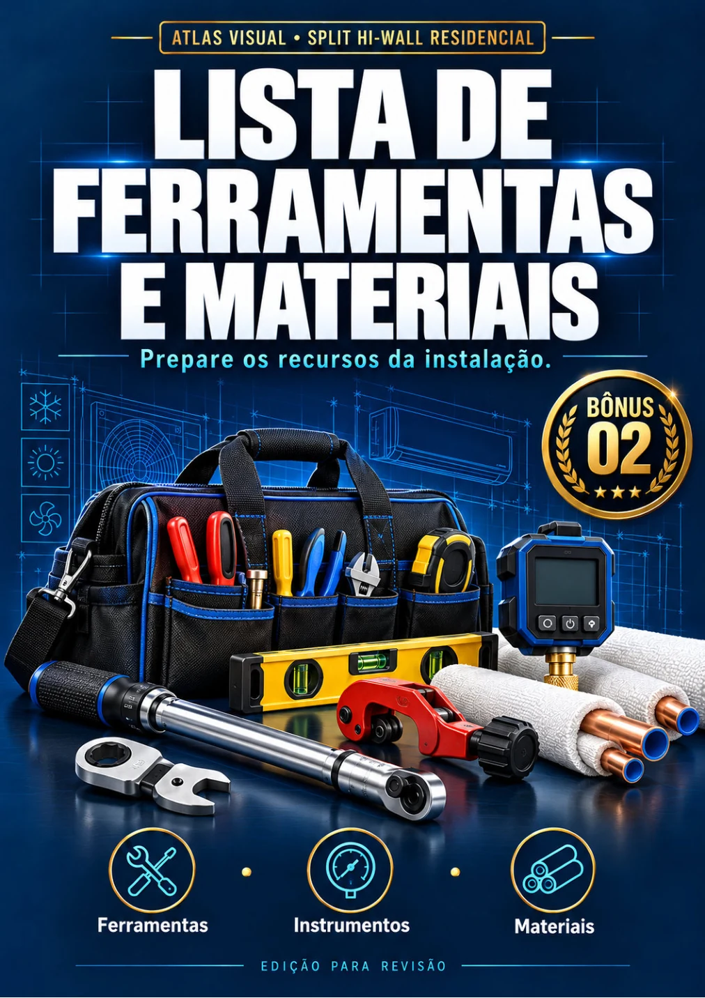 Capa original: Lista de ferramentas e materiais