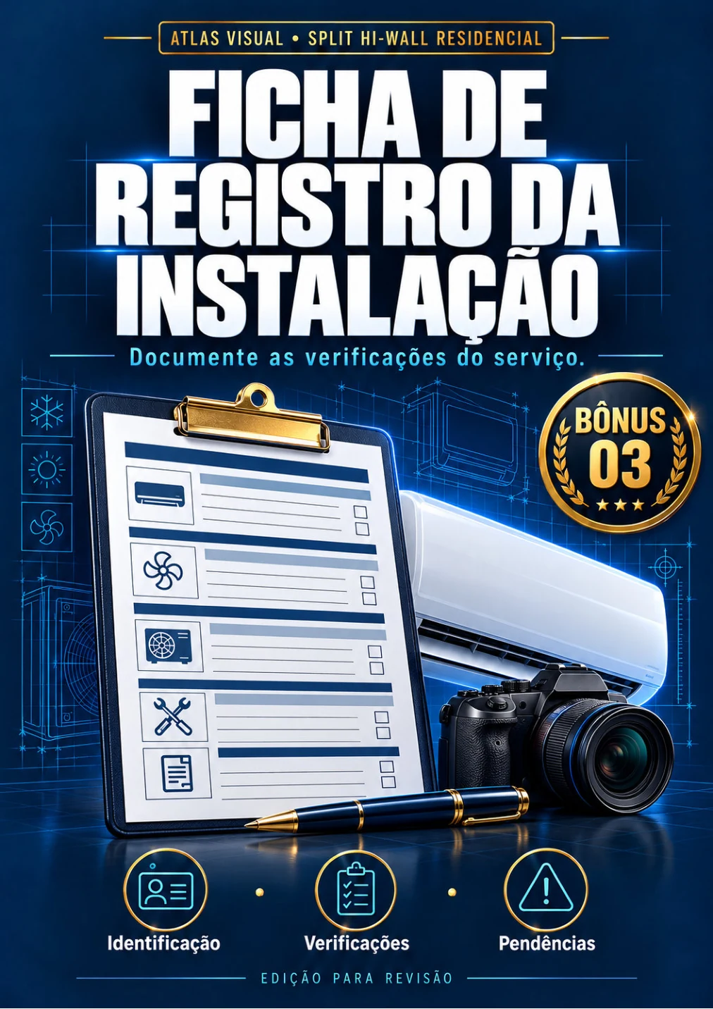 Capa da ficha de registro da instalação